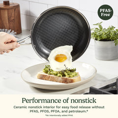 FusionElite+™ Nonstick Tri-Ply Stainless Steel 12" Skillet w/Helper